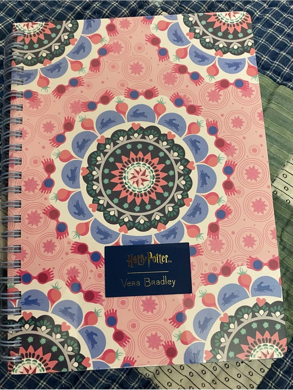 NWT Vera Bradley Luna Ravenclaw Harry Potter Pink Medallion ID case and Notebook